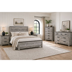 Millers Cove Grey 5-Piece Queen Bedroom Set - Ornate Home