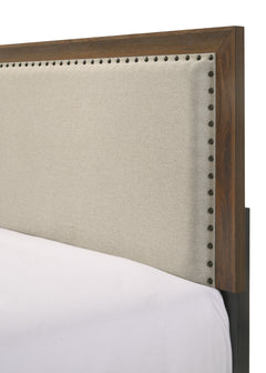 Millie Cherry Brown Twin Upholstered Bed - Ornate Home