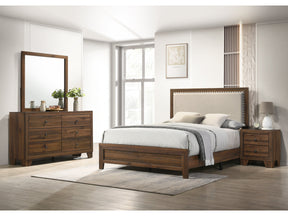 Millie Cherry Brown Dresser with Mirror - Ornate Home