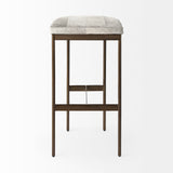 Millie Gold Hair-On-Hide Seat Bar Stool - Ornate Home
