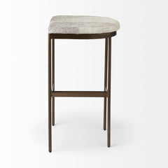Millie Gold Hair-On-Hide Seat Bar Stool - Ornate Home