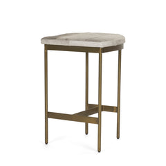 Millie Gold Hair-On-Hide Seat Counter Stool