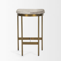 Millie Gold Hair-On-Hide Seat Counter Stool