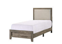 Millie Grey Upholstered Panel Youth Bedroom Set - Ornate Home