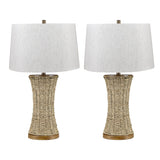 Millie White/Brown Table Lamp (Set of 2) - Ornate Home