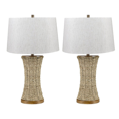Millie White/Brown Table Lamp (Set of 2) - Ornate Home