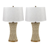 Millie White/Brown Table Lamp (Set of 2) - Ornate Home