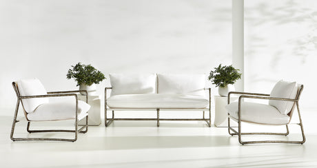 Millim White Outdoor Accent Table - Ornate Home