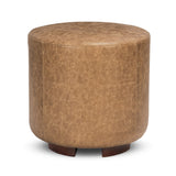 Millo Sedona Brown 18" Round Ottoman - Ornate Home