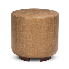 Millo Sedona Brown 18" Round Ottoman - Ornate Home