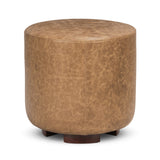 Millo Sedona Brown 18" Round Ottoman - Ornate Home