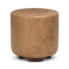 Millo Sedona Brown 18" Round Ottoman - Ornate Home