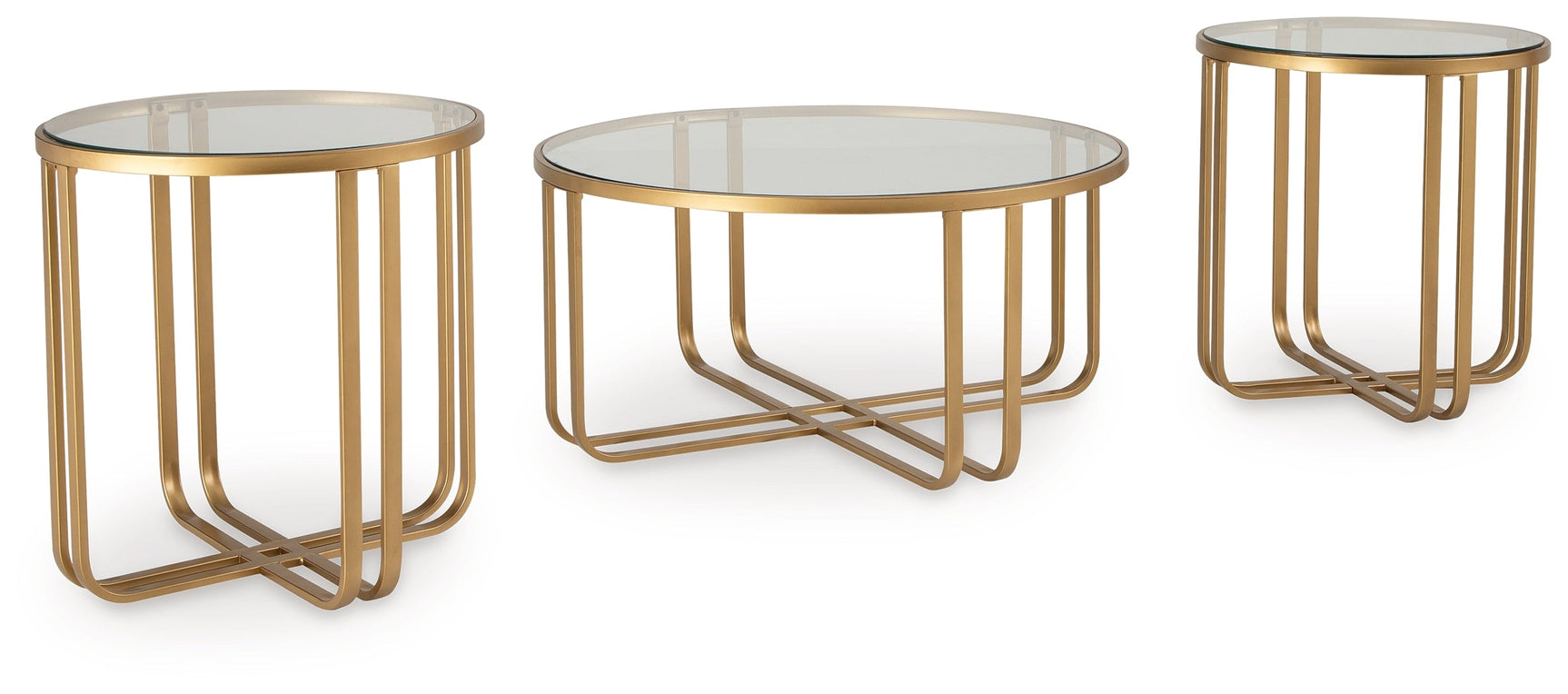 Milloton Gold Occasional Table Set (Set of 3) (Online Special Price) - Ornate Home