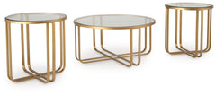 Milloton Gold Occasional Table Set (Set of 3) - Ornate Home