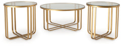 Milloton Gold Occasional Table Set (Set of 3) - Ornate Home