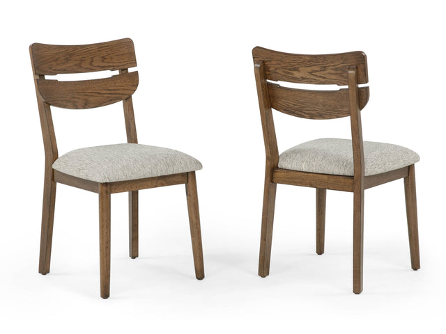 Mills Beige/Brown Dining Side Chair (Set of 2) - Ornate Home