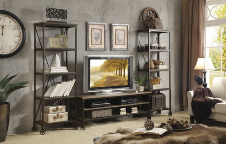 Millwood Natural/Black TV Stand - Ornate Home