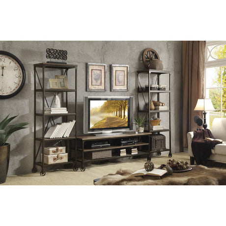 Millwood Natural/Black TV Stand - Ornate Home