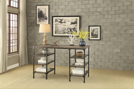 Millwood Weathered Natural Counter Height Writing Desk - Ornate Home