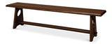 Millwright Brown Mahogany Bench - Ornate Home