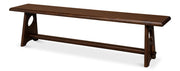 Millwright Brown Mahogany Bench - Ornate Home