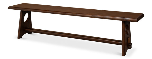 Millwright Brown Mahogany Bench - Ornate Home