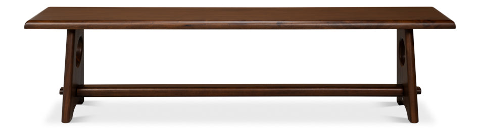 Millwright Brown Mahogany Bench - Ornate Home