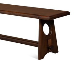 Millwright Brown Mahogany Bench - Ornate Home