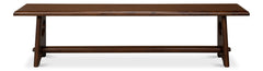 Millwright Brown Mahogany Bench - Ornate Home