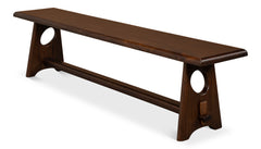 Millwright Brown Mahogany Bench - Ornate Home