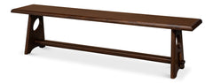 Millwright Brown Mahogany Bench - Ornate Home