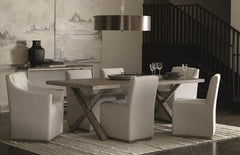 Milo Glazed Silver/Morel Dining Table - Ornate Home