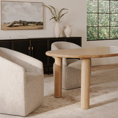 Milo Oak Large Dining Table - Ornate Home