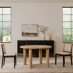 Milo Oak Round Dining Table - Ornate Home
