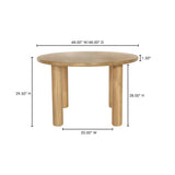 Milo Oak Round Dining Table - Ornate Home