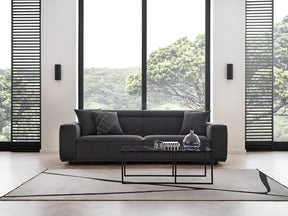 Milos Anthracite Living Room Set - Ornate Home