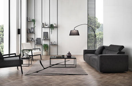 Milos Anthracite Loveseat - Ornate Home