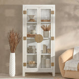 Milroy Antique White Tall Cabinet - Ornate Home