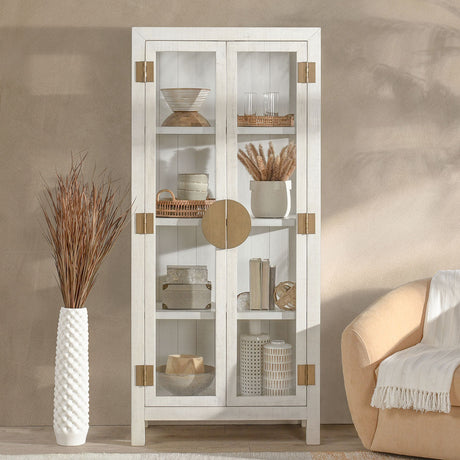 Milroy Antique White Tall Cabinet - Ornate Home