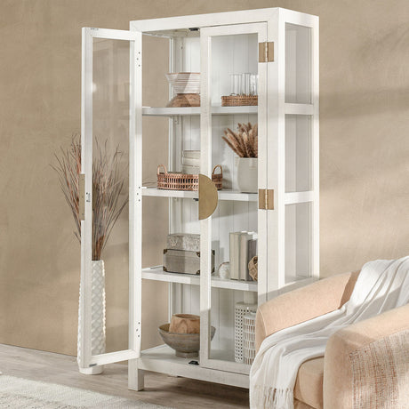 Milroy Antique White Tall Cabinet - Ornate Home