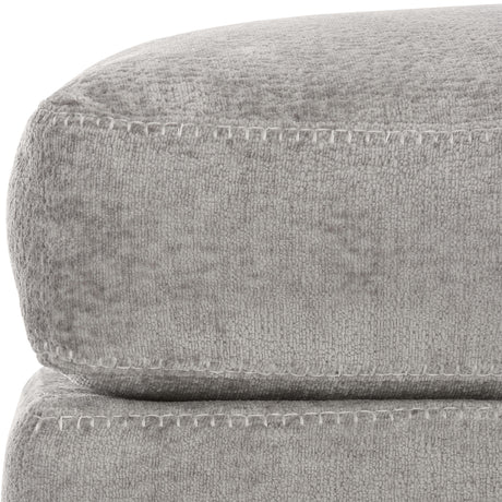 Mily Grey Fabric Bumper Ottoman - Ornate Home