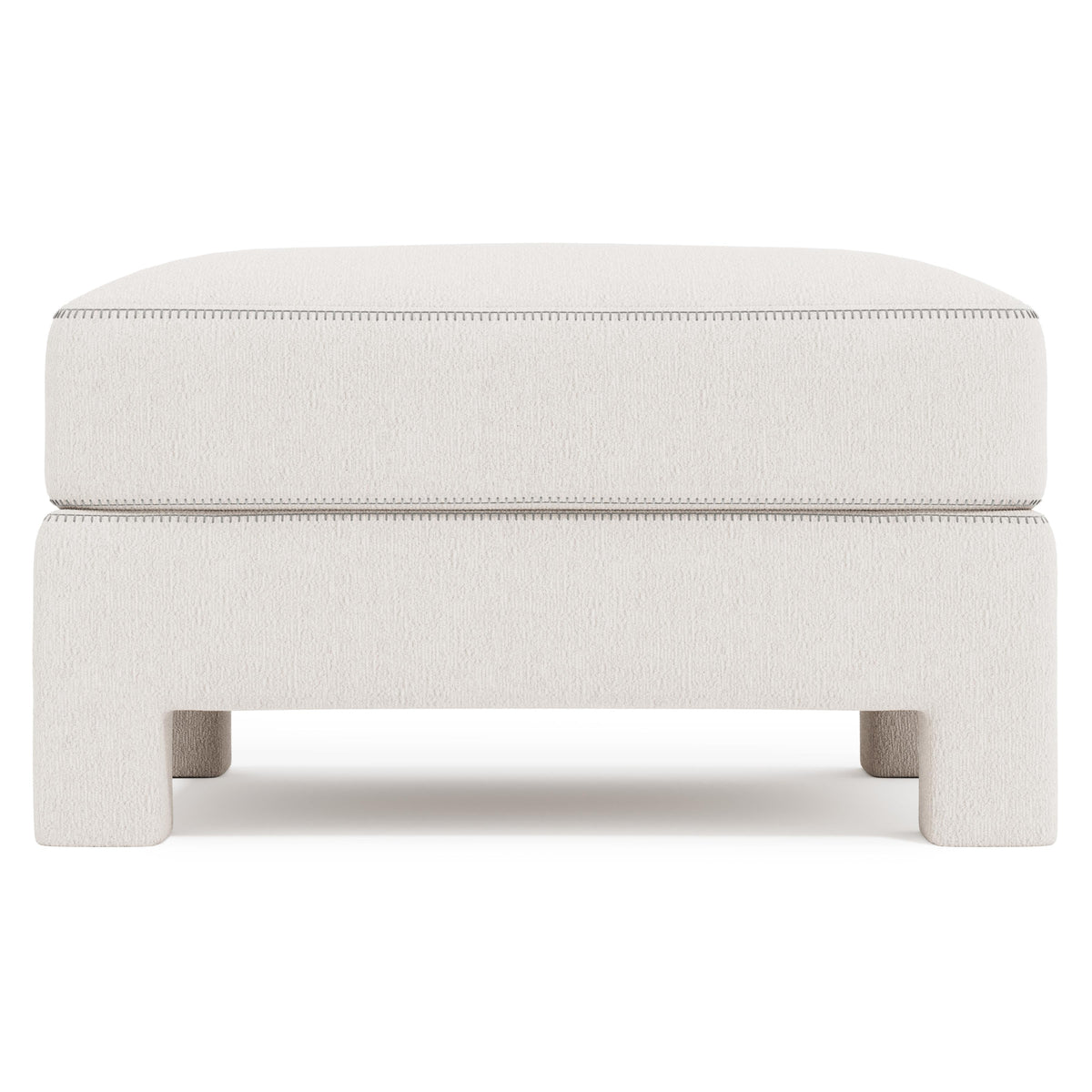 Mily Ivory Bumper Ottoman - Ornate Home