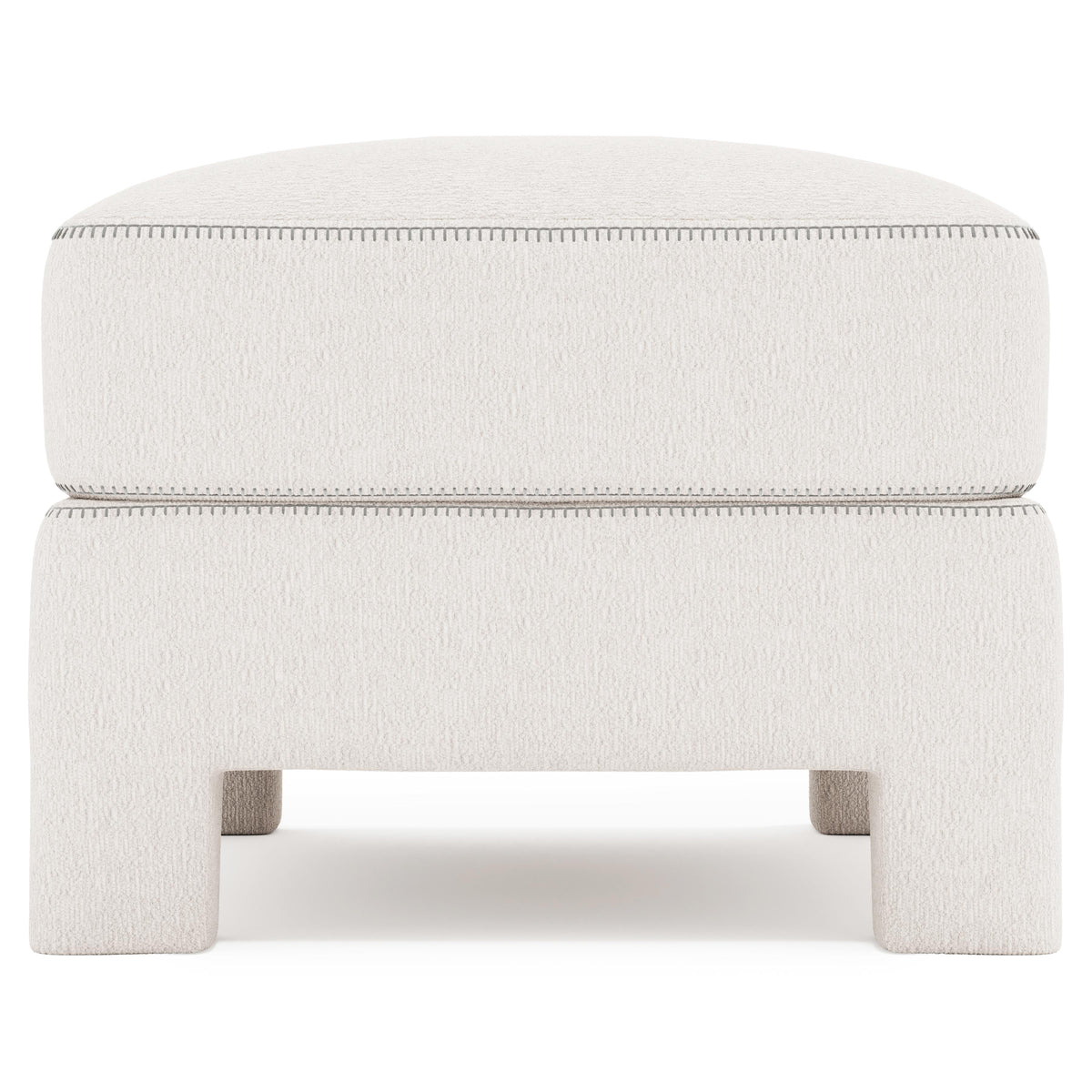 Mily Ivory Bumper Ottoman - Ornate Home