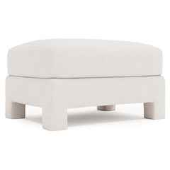 Mily Ivory Bumper Ottoman - Ornate Home