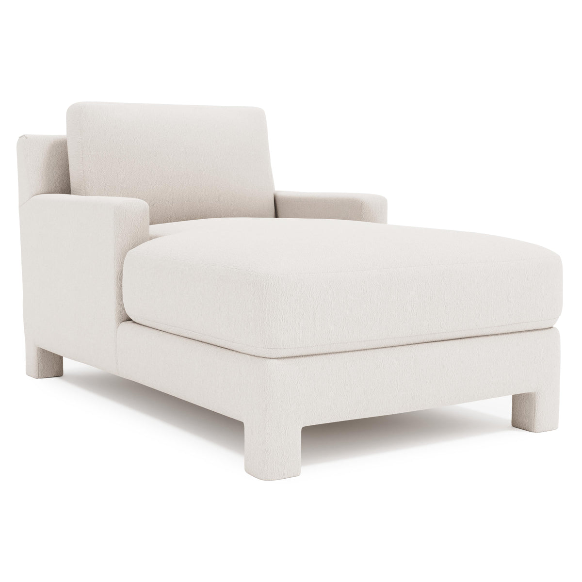 Mily Ivory Chaise Without Pillows - Ornate Home
