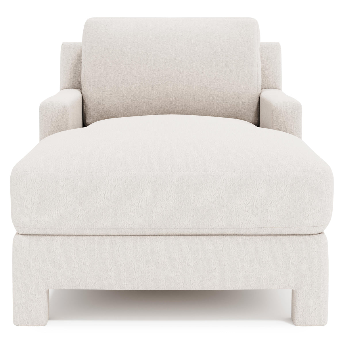 Mily Ivory Chaise Without Pillows - Ornate Home