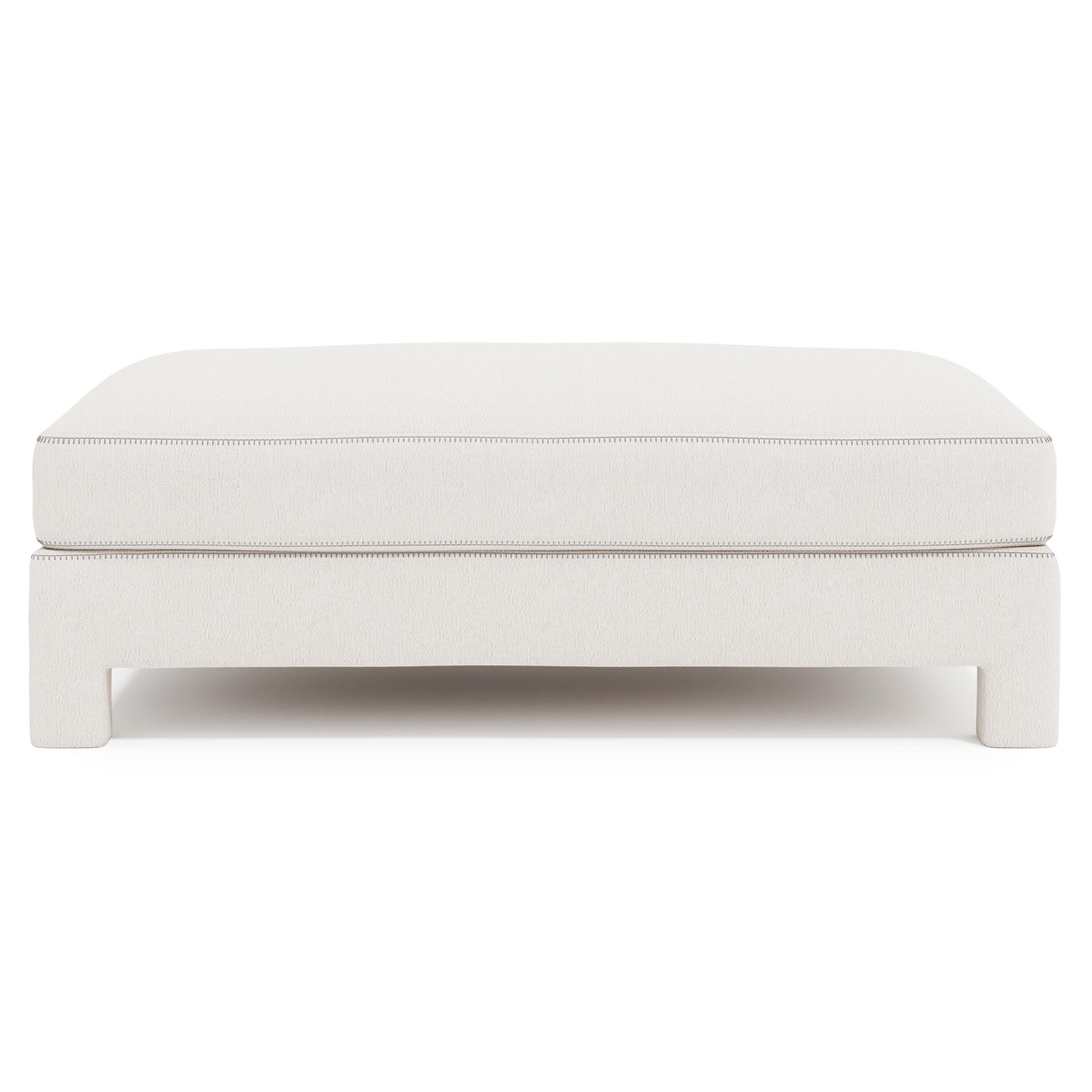 Mily Ivory Cocktail Ottoman - Ornate Home