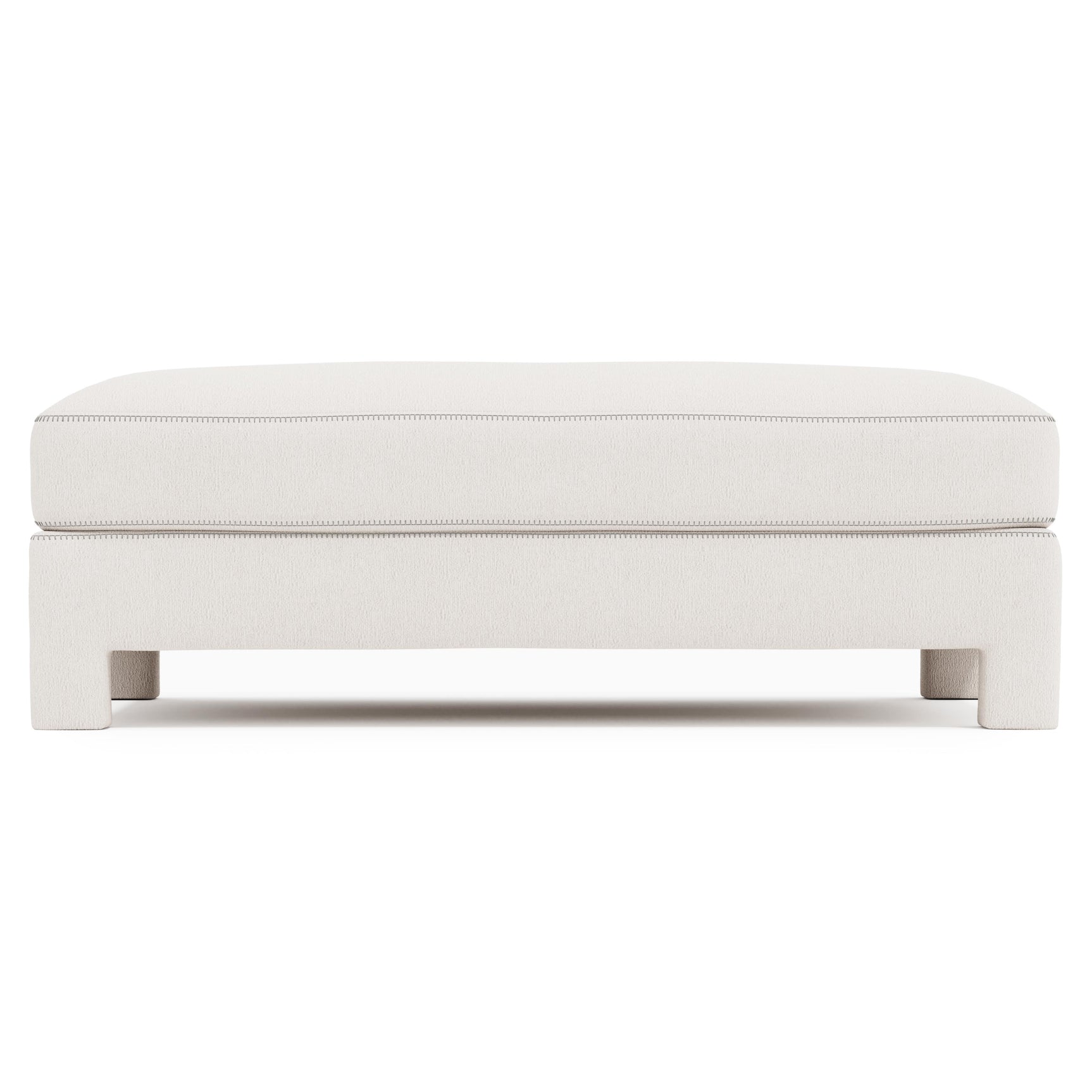Mily Ivory Cocktail Ottoman - Ornate Home