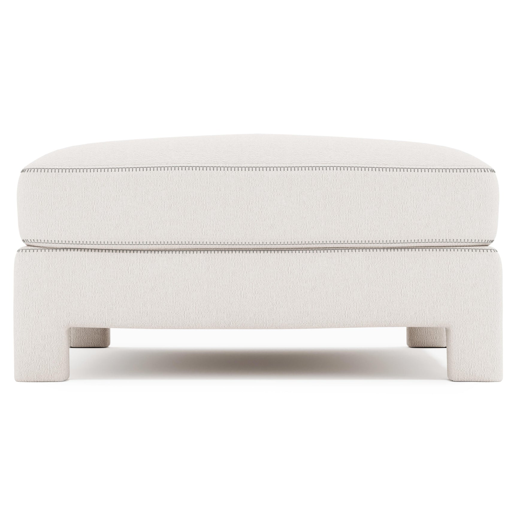 Mily Ivory Cocktail Ottoman - Ornate Home