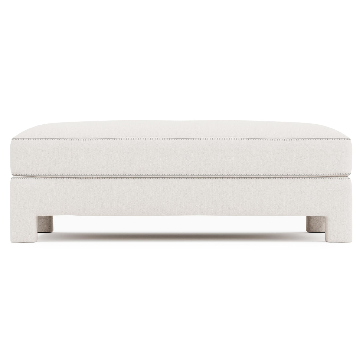 Mily Ivory Cocktail Ottoman - Ornate Home